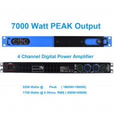 MiCWL Blue 2 Channel Digital Amplifier 3200 Watts High Power AMP 1U 2 Ch 3200W D8200